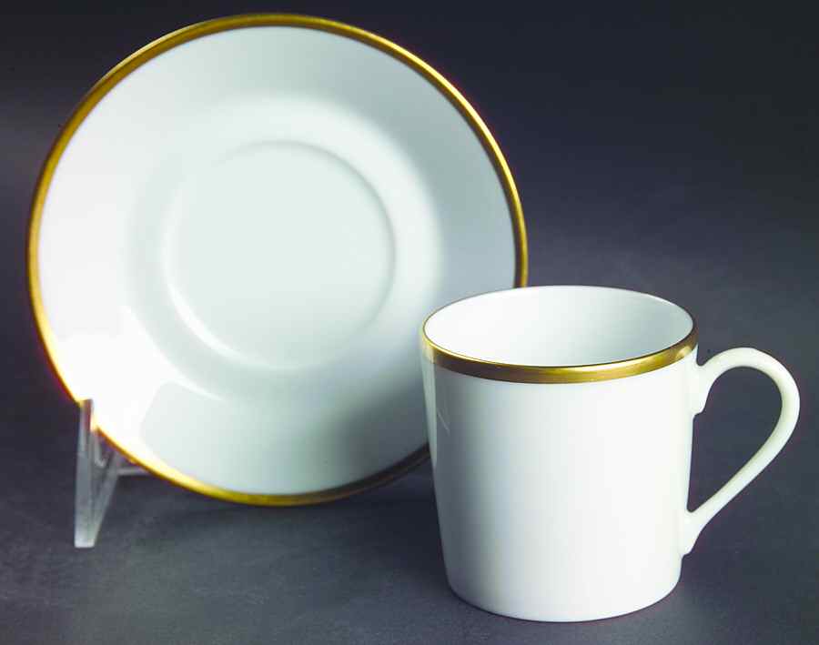 Orsay Gold Flat Demitasse Cup & Saucer Set by Haviland-1