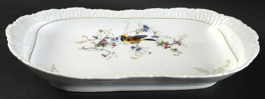 Meadow Visitors (Blank 211) 13" Oval Serving Platter by Haviland-1