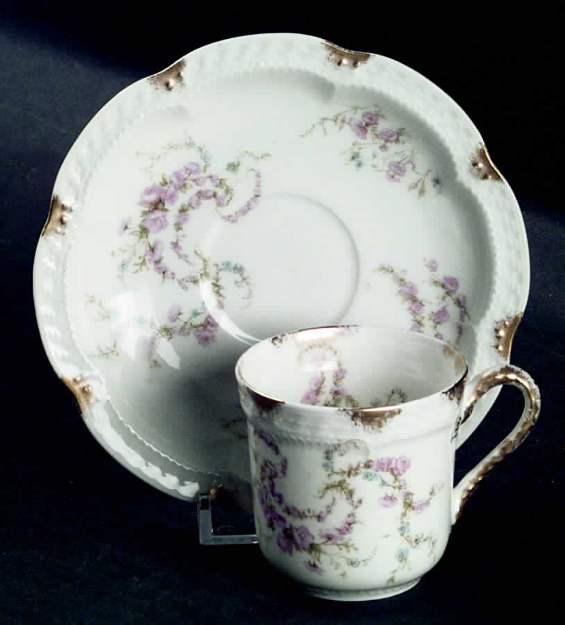 H1613 Flat Demitasse Cup & Saucer Set by Haviland-1