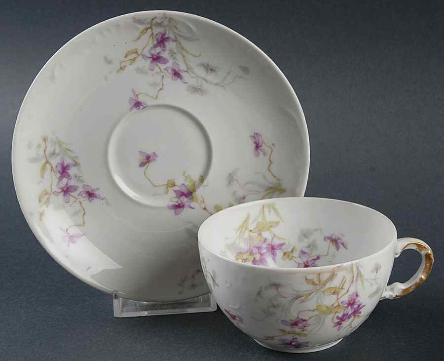 Schleiger 148-2 Flat Cup & Saucer Set by Haviland-1