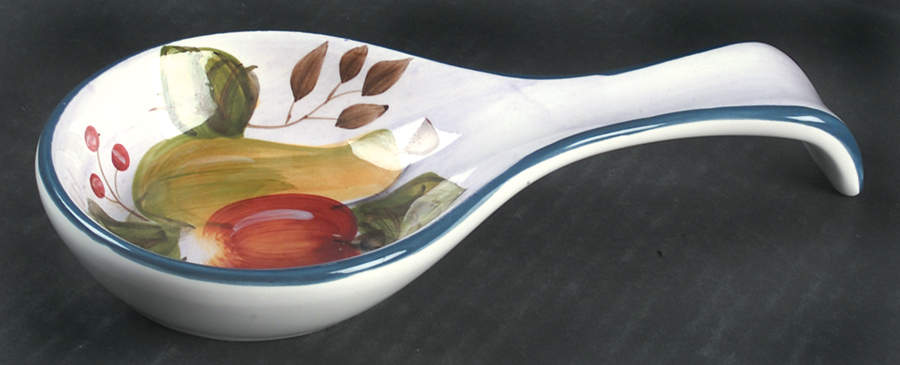 Black Forest Fruits Spoon Rest/Holder (Holds 1 Spoon) by Heritage Mint-1