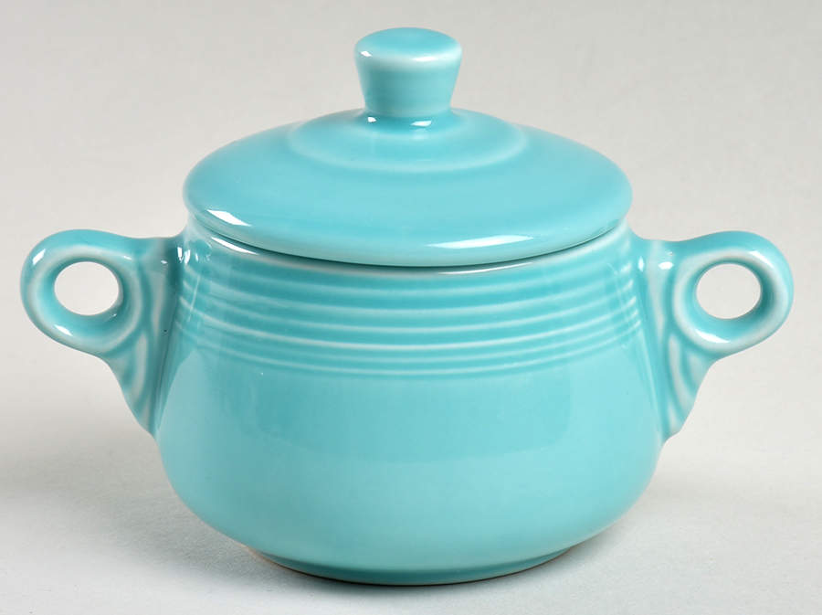 Fiesta Child's Tea Set (Intro 2001) Child's Sugar Bowl & Lid by Homer Laughlin -1