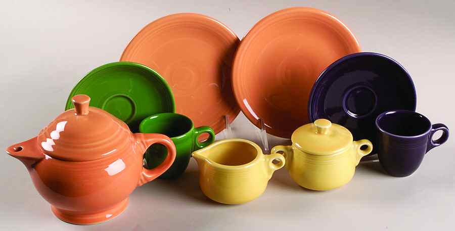 Fiesta Child's Tea Set (Intro 2001) (11 Piece) Child's Tea Set by Homer Laughlin -1