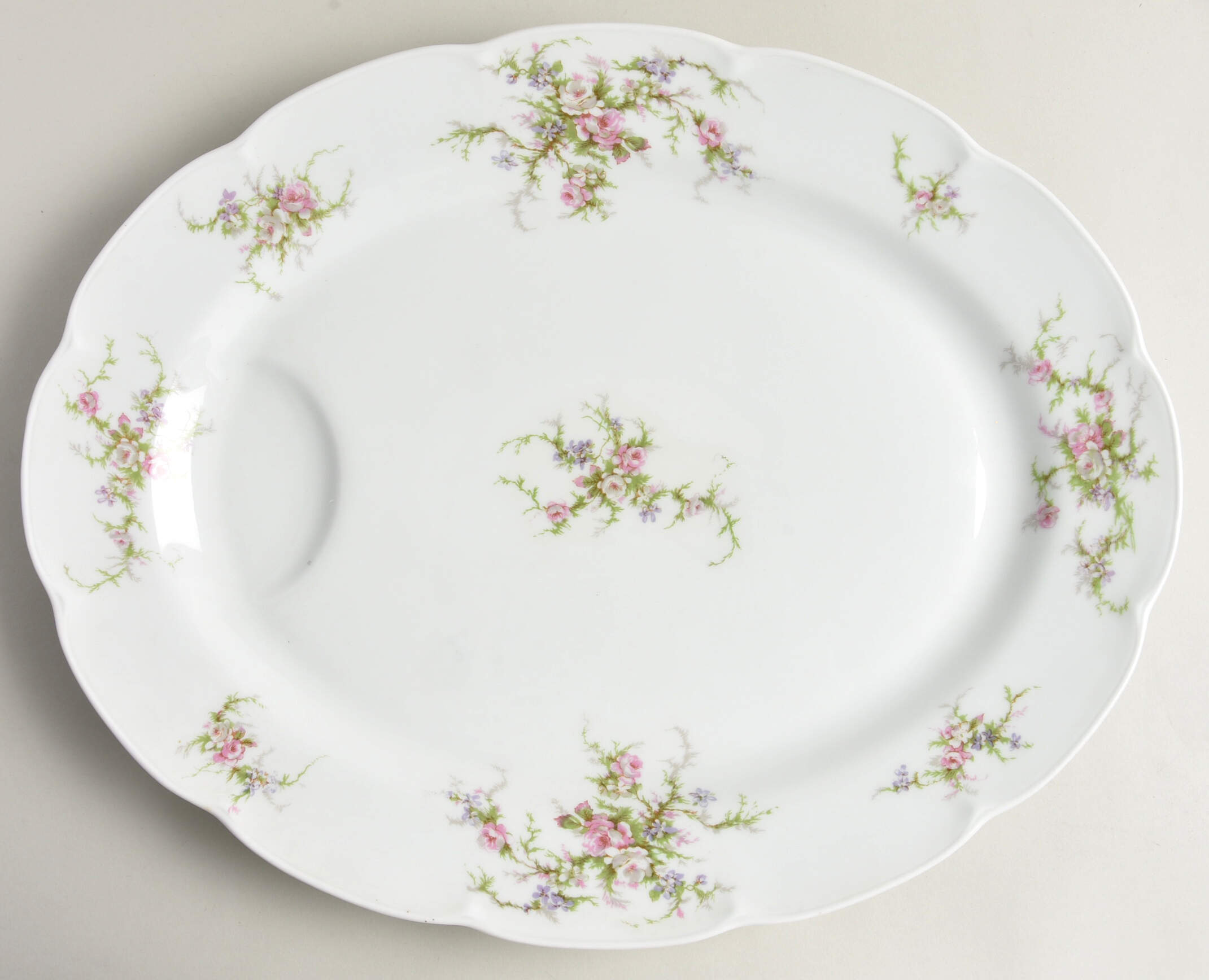 Rosalinde (New York, No Trim) 16" Oval Serving Platter by Haviland-1