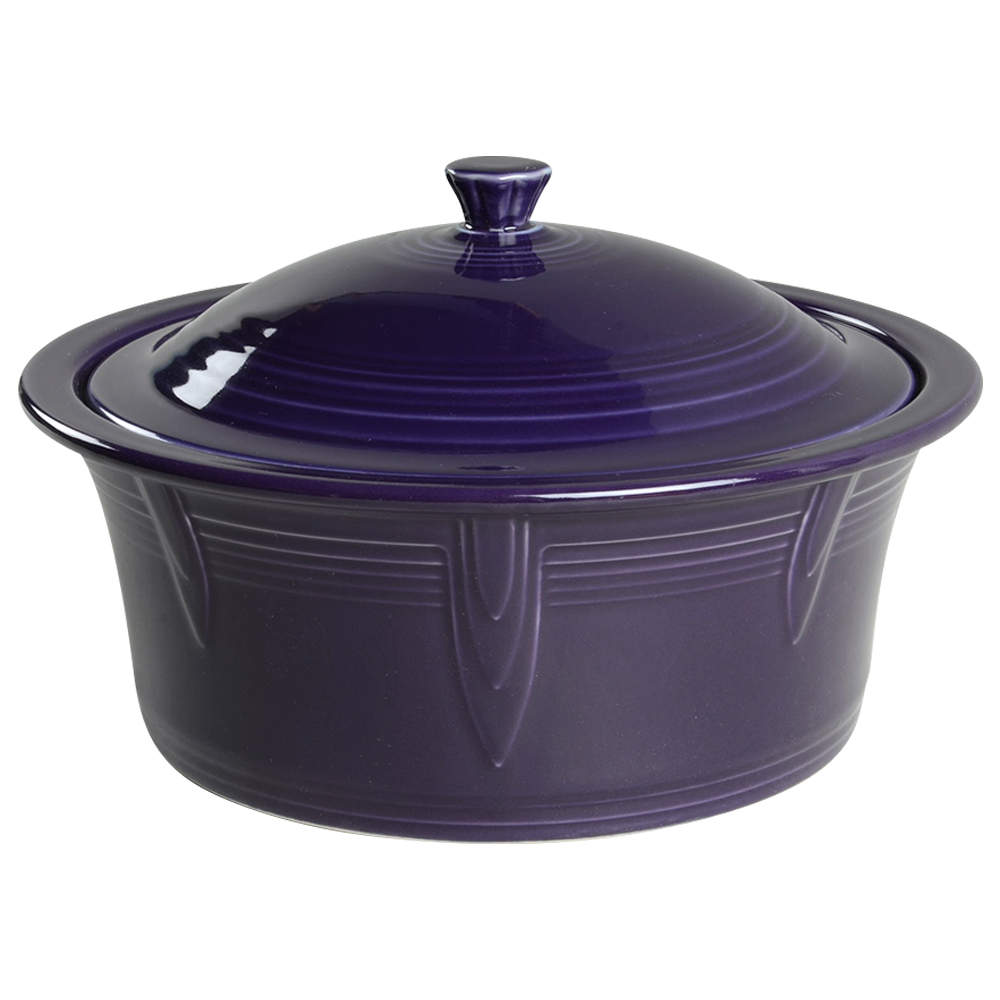 Fiesta Plum (Intro 2001) 2.5 Qt Round Covered Casserole by Homer Laughlin -1