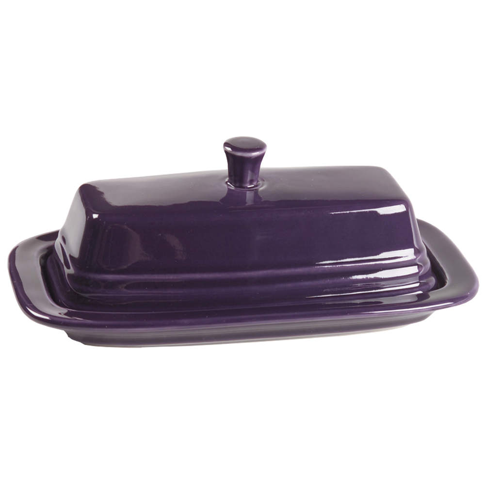 Fiesta Plum (Intro 2001) 1/4 Lb Covered Butter by Homer Laughlin -1
