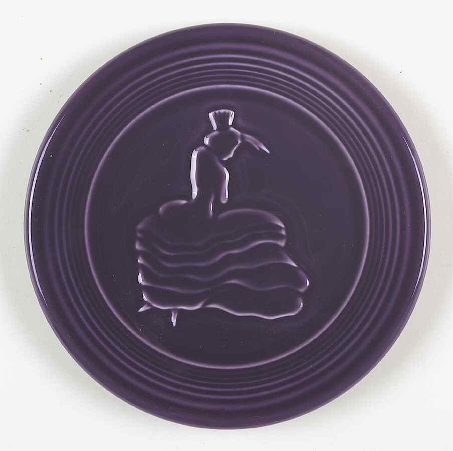 Fiesta Plum (Intro 2001) Trivet by Homer Laughlin -1