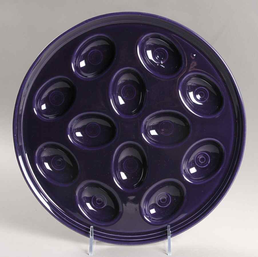 Fiesta Plum (Intro 2001) Deviled Egg Plate by Homer Laughlin -1
