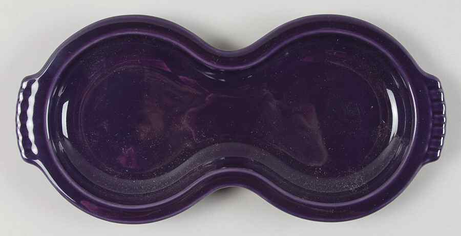 Fiesta Plum (Intro 2001) Tray for Creamer & Sugar with Lid by Homer Laughlin -1