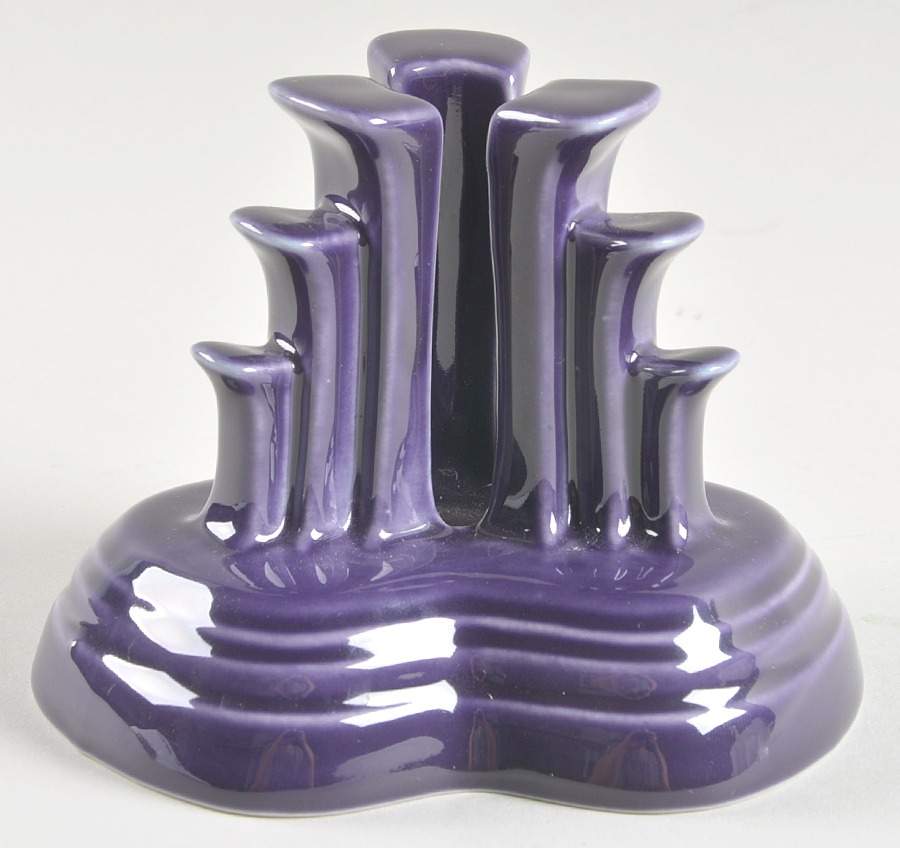 Fiesta Plum (Intro 2001) Tripod Candleholder by Homer Laughlin -1