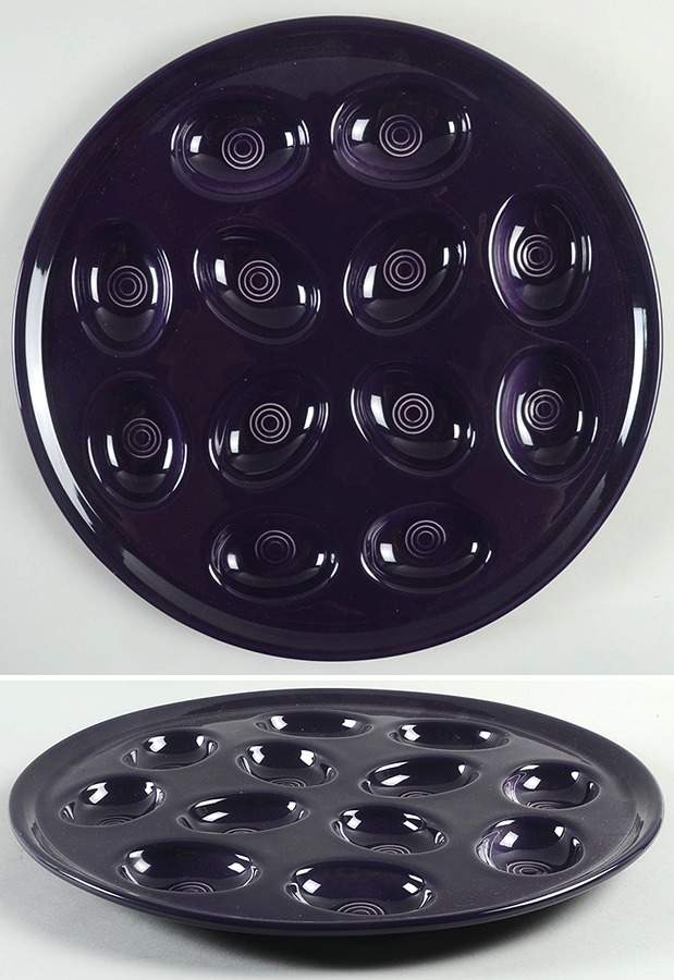Fiesta Plum (Intro 2001) Deviled Egg Plate by Homer Laughlin -1