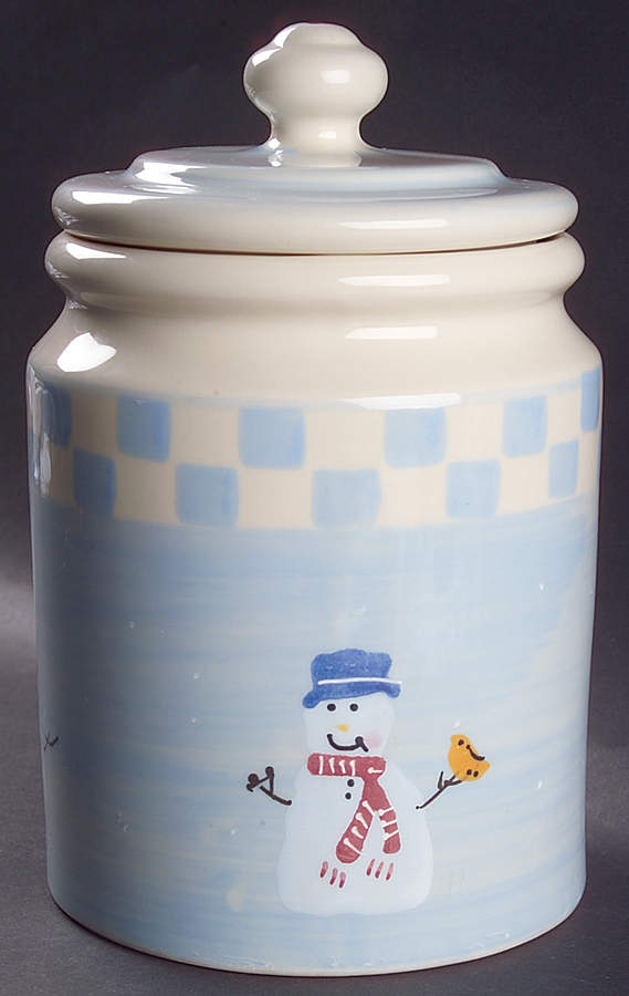 Snow People Cookie Jar & Lid by Hartstone-1