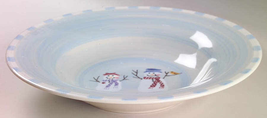 Snow People 12" Large Salad Serving Bowl by Hartstone-1