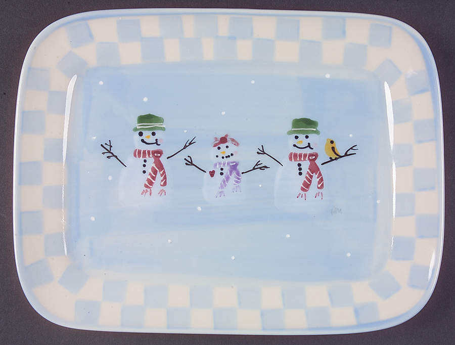 Snow People 12" Rectangular Serving Platter by Hartstone-1