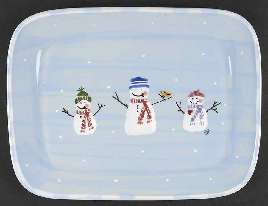 Snow People 12" Rectangular Serving Platter by Hartstone-1