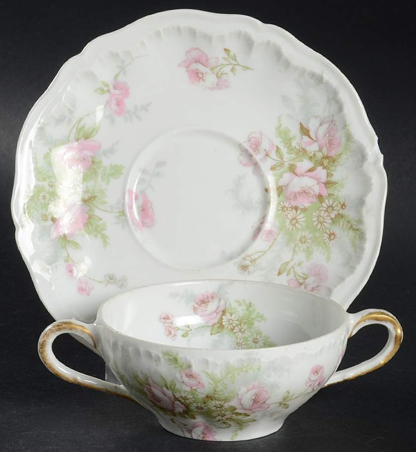 H1626 Flat Bouillon Cup & Saucer by Haviland-1
