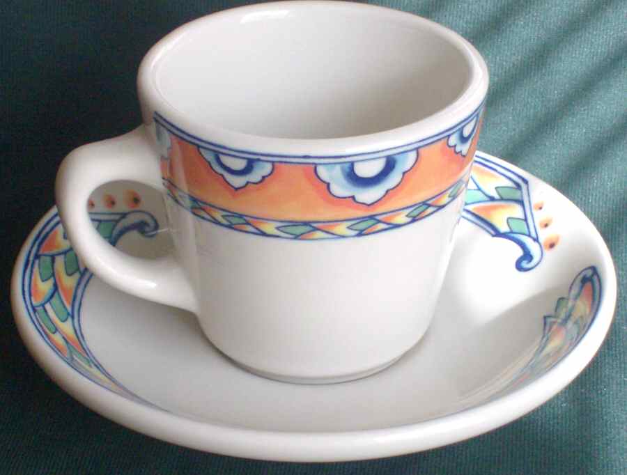 San Remo Footed Cup & Saucer Set by Homer Laughlin -1