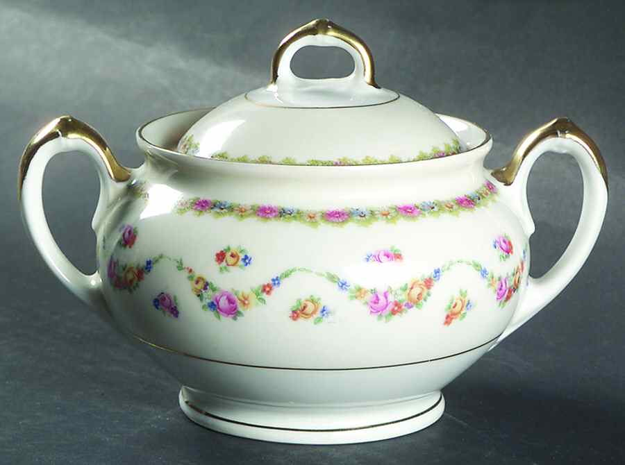 HWC16 Sugar Bowl & Lid by HW (Germany, Czech)-1