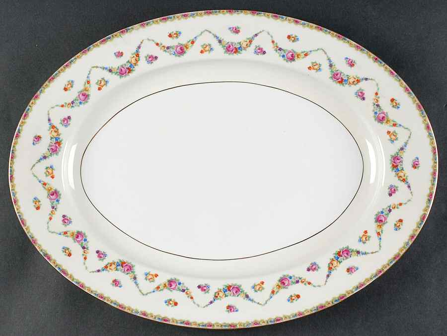 HWC16 15" Oval Serving Platter by HW (Germany, Czech)-1