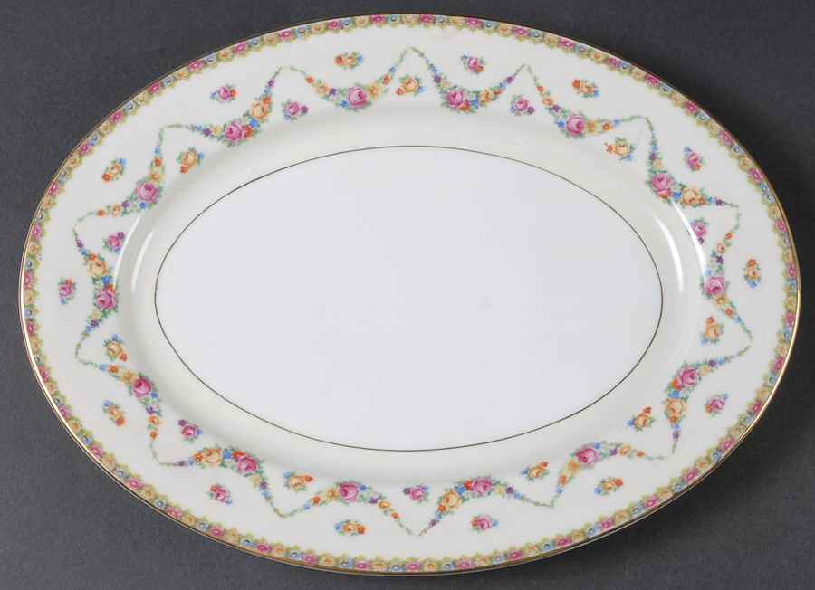 HWC16 12" Oval Serving Platter by HW (Germany, Czech)-1