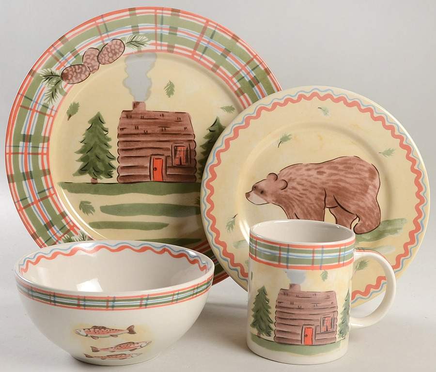 Northwoods 4 Piece Place Setting by Hausenware-1