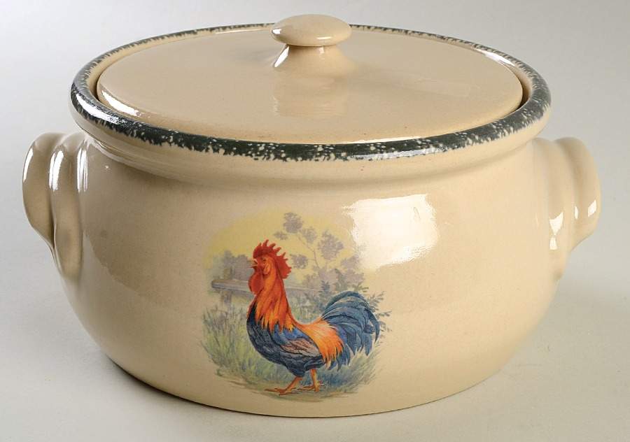 Rooster 2 Qt Round Covered Casserole by Home & Garden Party-1