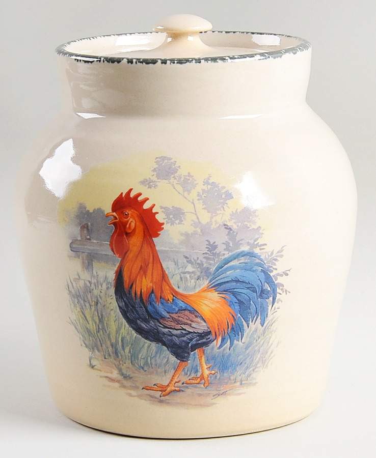 Rooster Large Canister & Lid by Home & Garden Party-1