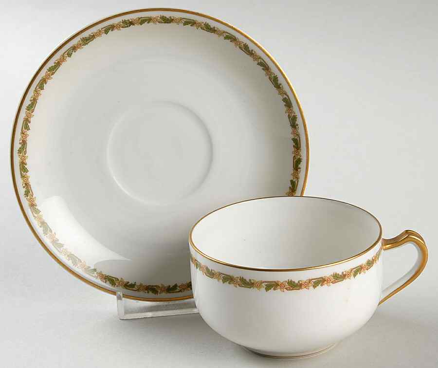 H1658 Flat Cup & Saucer Set by Haviland-1