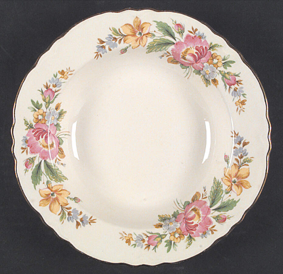 Spring Wreath Rim Soup Bowl by Homer Laughlin -1