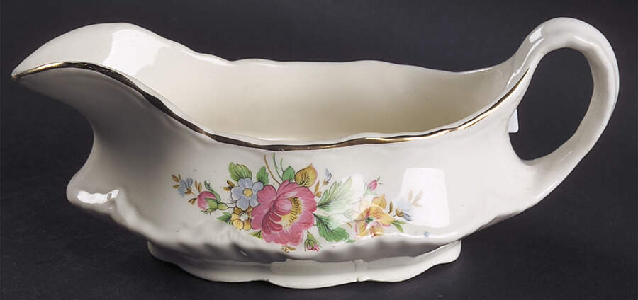 Spring Wreath Gravy Boat by Homer Laughlin -1