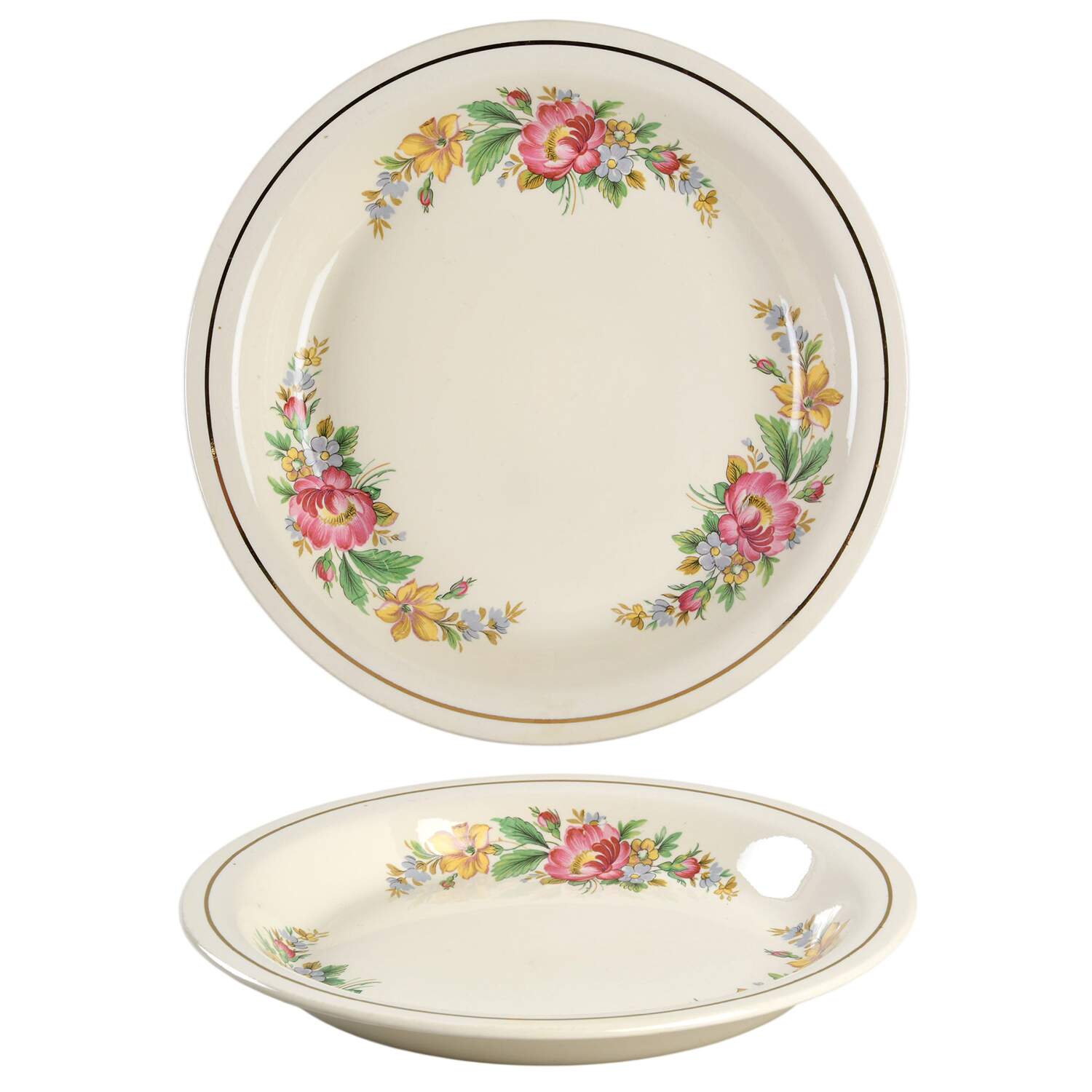 Spring Wreath Pie Serving Plate by Homer Laughlin -1
