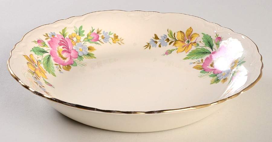 Spring Wreath Coupe Soup Bowl by Homer Laughlin -1