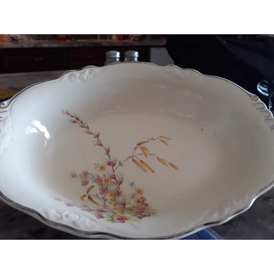 VR394 9" Oval Vegetable Bowl by Homer Laughlin -1