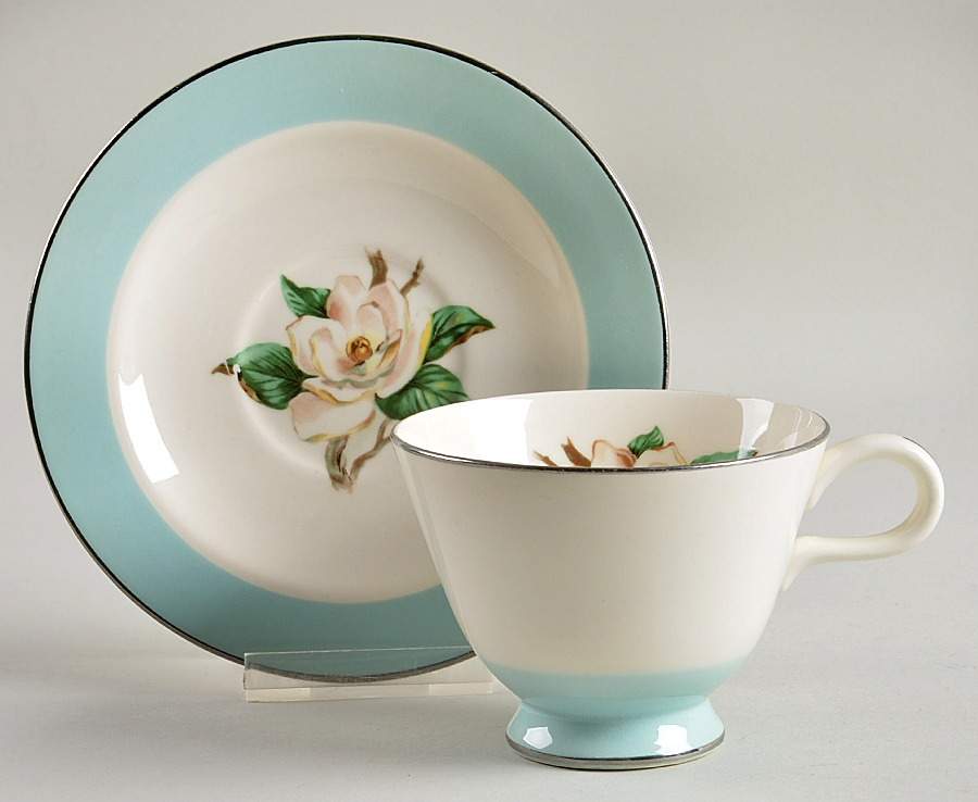 HLC3036 Footed Cup & Saucer Set by Homer Laughlin -1