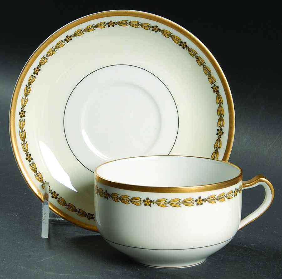 Schleiger 563-1 Flat Cup & Saucer Set by Haviland-1