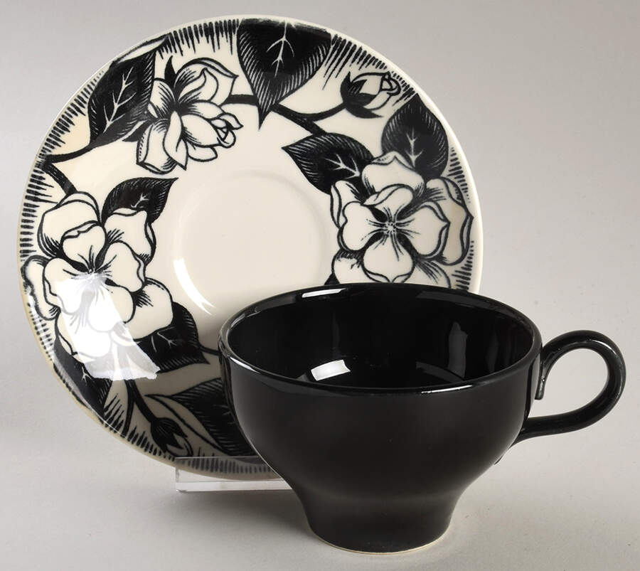Malay Flat Cup & Saucer Set by Homer Laughlin -1