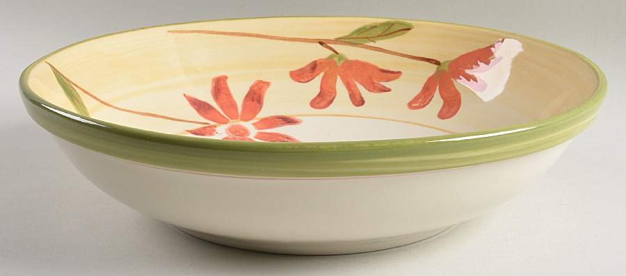 Scarlet Blossoms 13" Pasta Serving Bowl by Hartstone-1