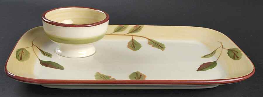 Spring Leaves (2 Piece) Chip & Dip Set by Hartstone-1