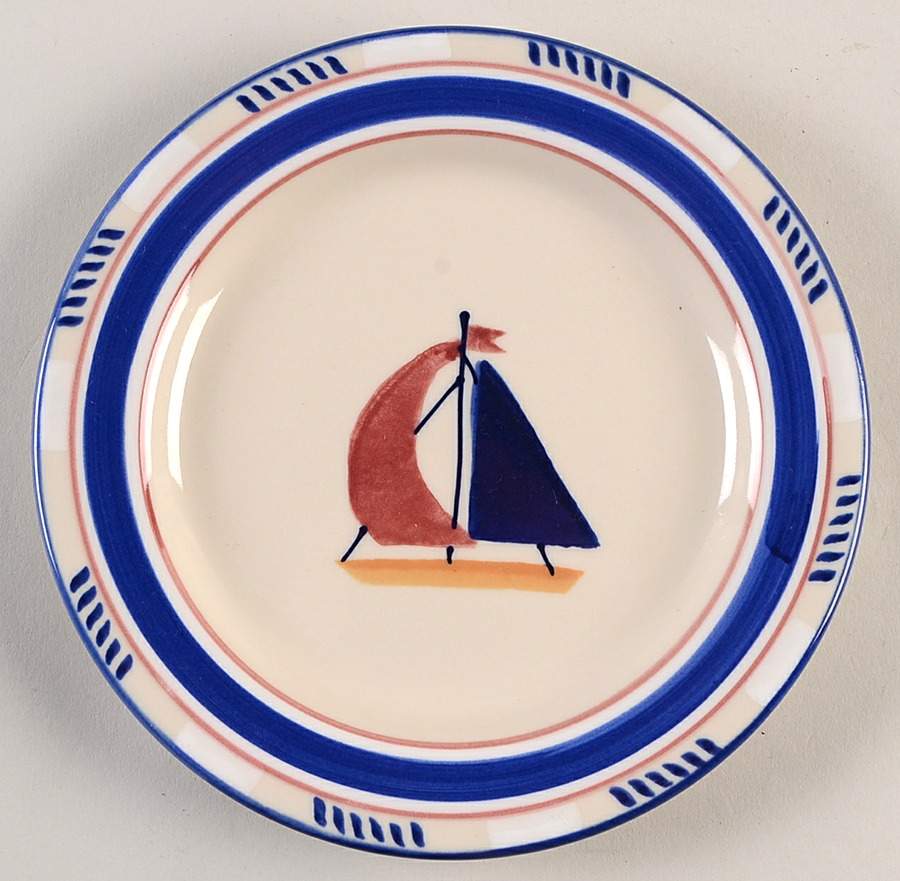 Ship Shape Salad Plate by Hartstone-1