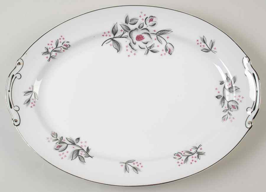 Cynthia 15" Oval Serving Platter by Hira China-1