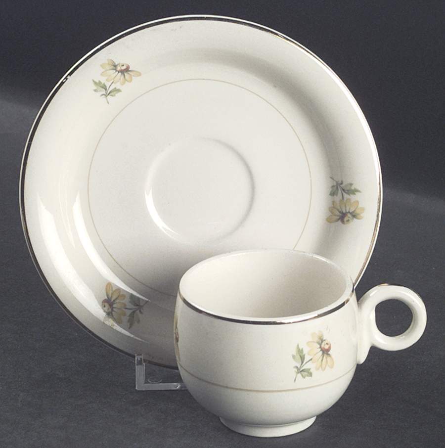 HLC2169 Flat Demitasse Cup & Saucer Set by Homer Laughlin -1