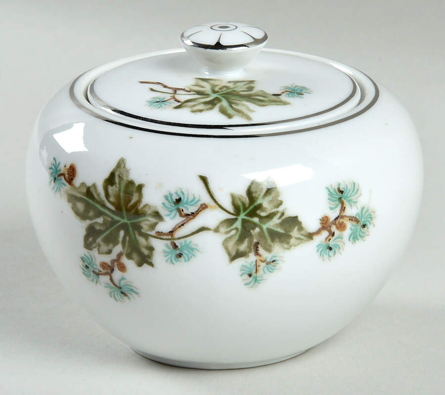 Vine Yard Sugar Bowl & Lid by Hira China-1