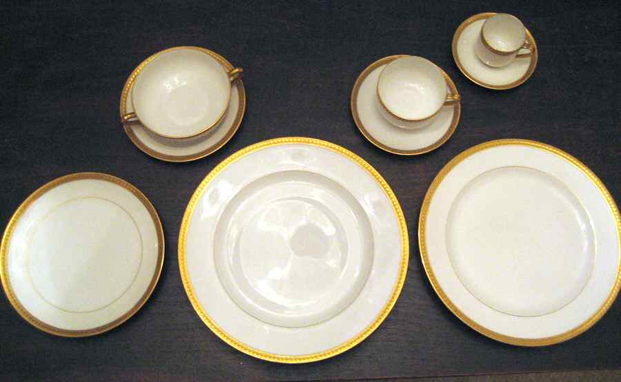 Harvard Flat Cream Soup Bowl & Saucer Set by Haviland-1