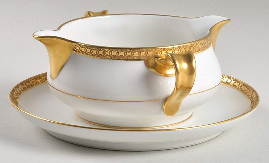 Harvard Gravy Boat with Attached Underplate by Haviland-1
