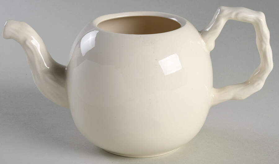 Creamware Solid Small Teapot No Lid by Hartley Greens-1
