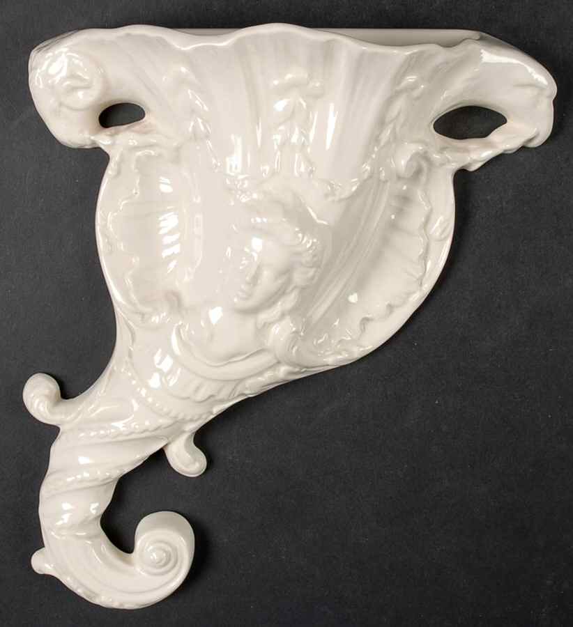 Creamware Solid Wall Pocket Vase by Hartley Greens-1