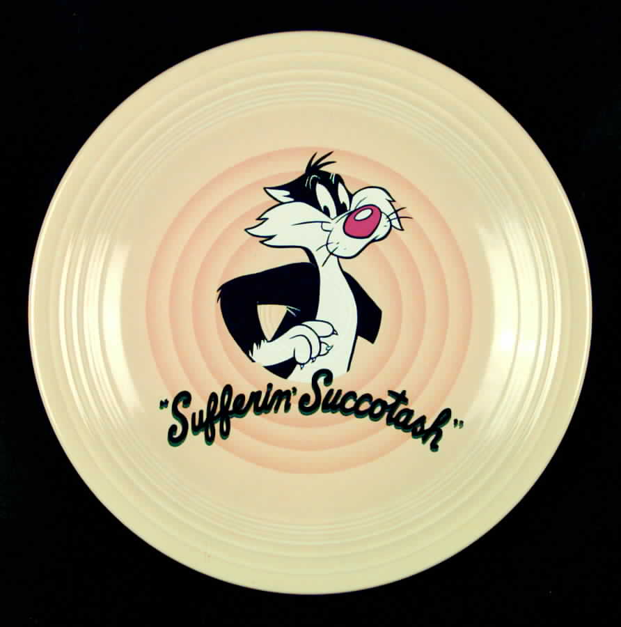 Fiesta Looney Tunes Yellow Dinner Plate by Homer Laughlin -1