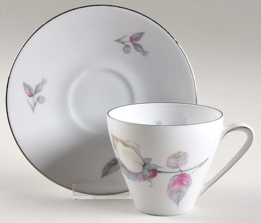 HUT997 Flat Cup & Saucer Set by Hutschenreuther-1