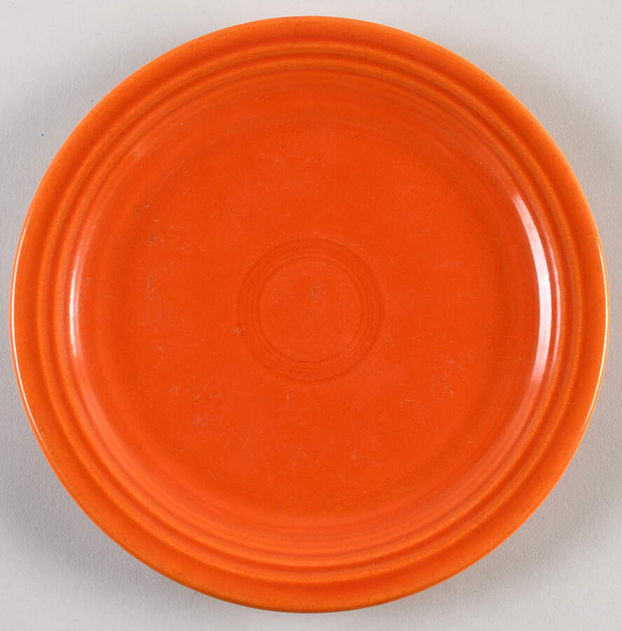 Fiesta Mango Red (Orange) (Ironstone) Salad Plate by Homer Laughlin -1