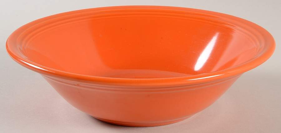Fiesta Mango Red (Orange) (Ironstone) 8" Round Vegetable Bowl by Homer Laughlin -1